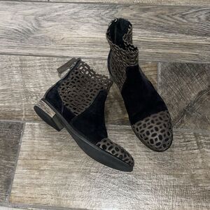 Rebels Vale perforated leather booties